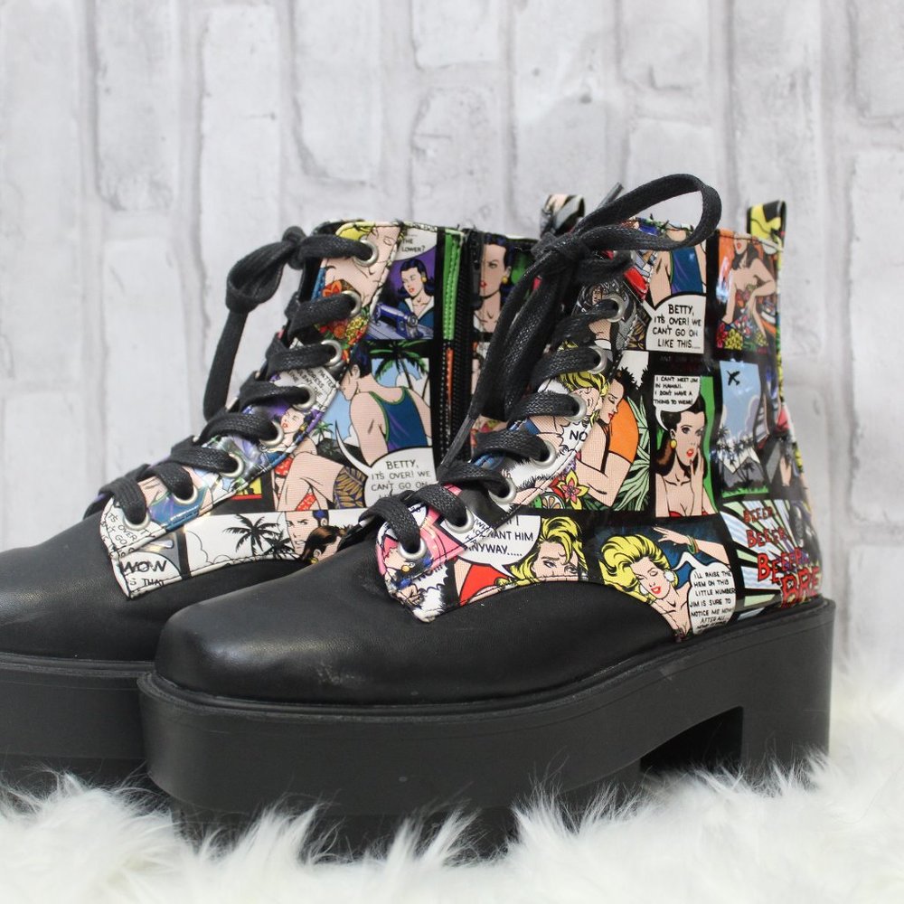 Brand New Cartoon Combat Platform Boot - Picture 3 of 8